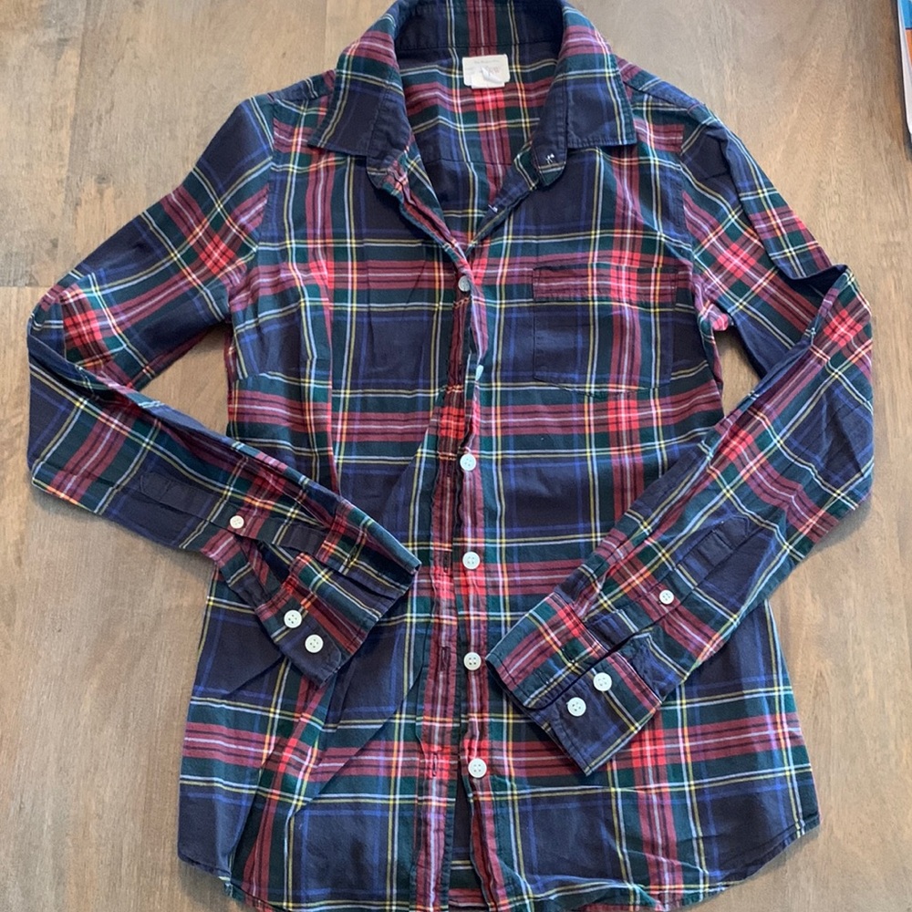 J Crew plaid button down shirt